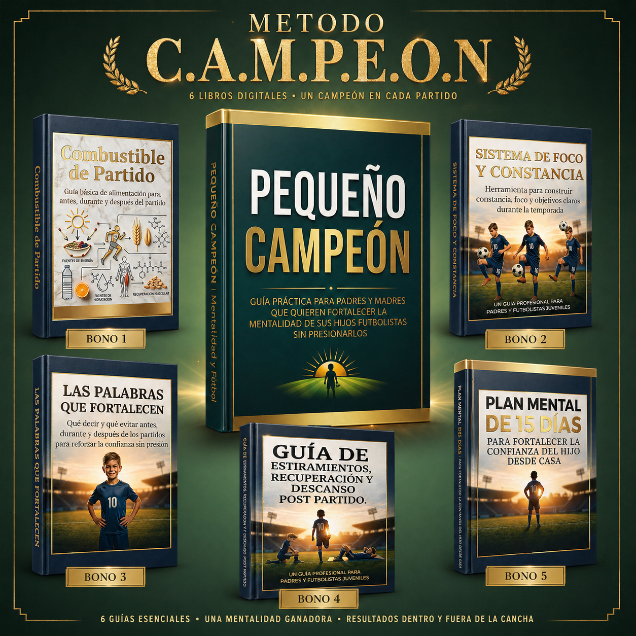 Método C.A.M.P.E.O.N. – Guía para Padres de Futbolistas + 5 BONOS DE REGALO 🎁